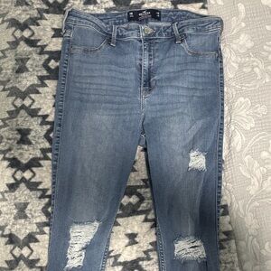 Hollister Light Blue Ripped Skinny Jeans